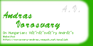 andras vorosvary business card